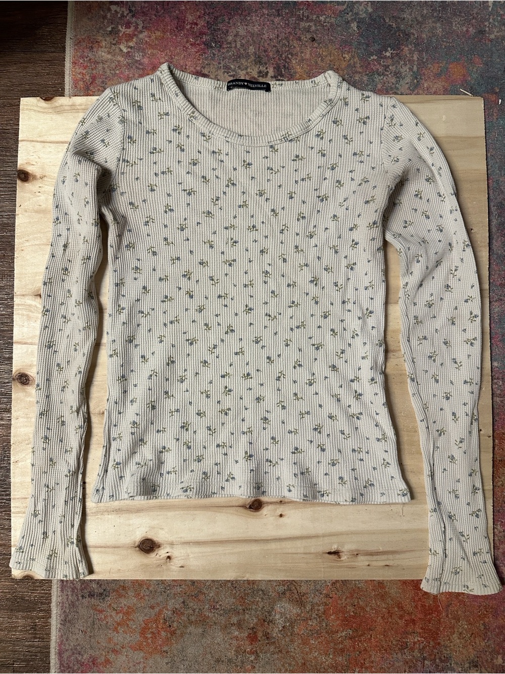 Off-White Floral Brandy Melville Sweater Top
